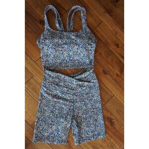 Sage Multicolor Floral Tank Top and Shorts Set
